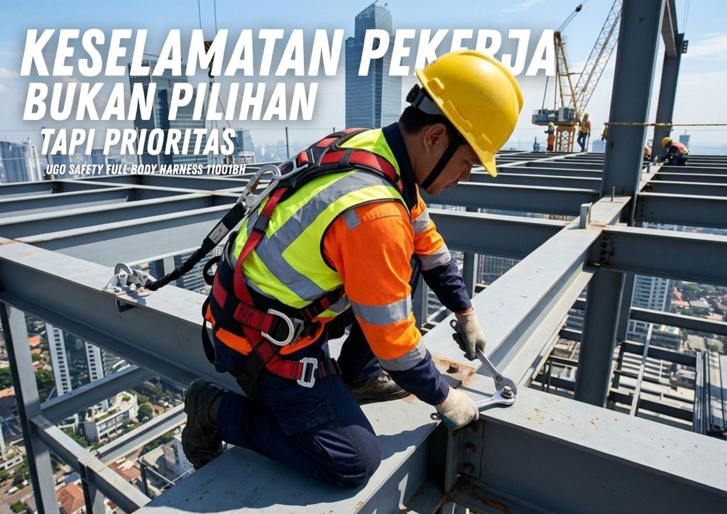 Bekerja di Atas Gedung Lebih Aman dengan Full Body Harness UGO Safety